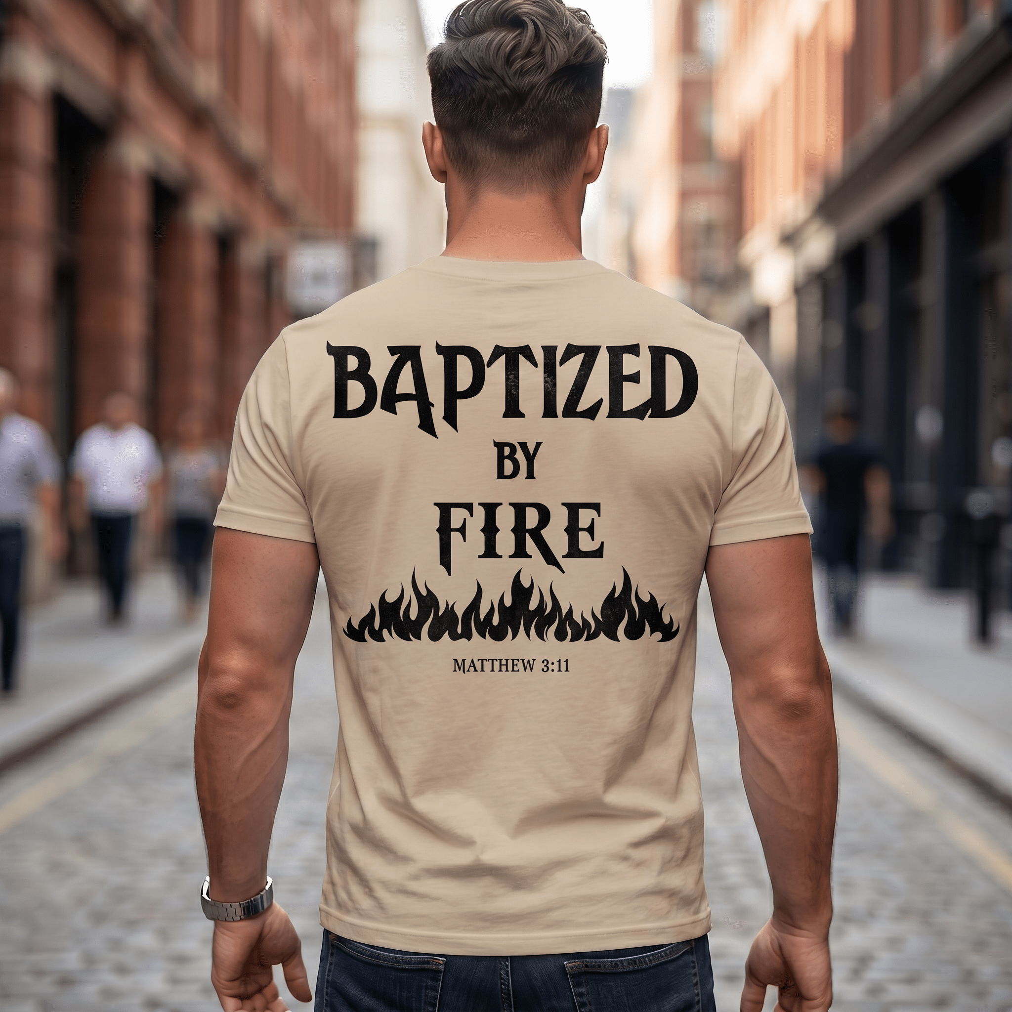 Baptized By Fire Unisex T-Shirt - Press N’ Pray Kingdom Wear