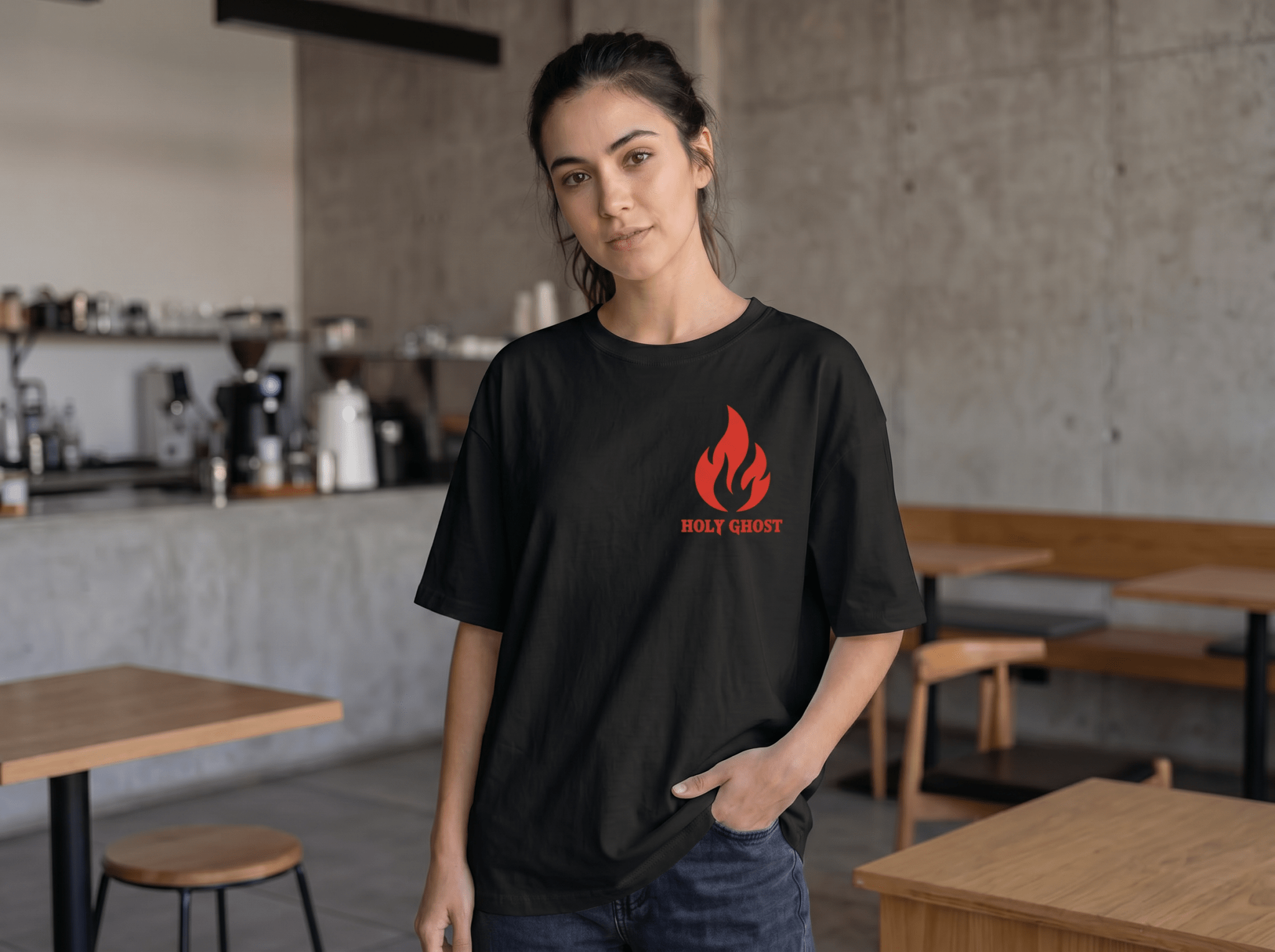 Baptized By Fire Unisex T-Shirt - red print - Press N’ Pray Kingdom Wear