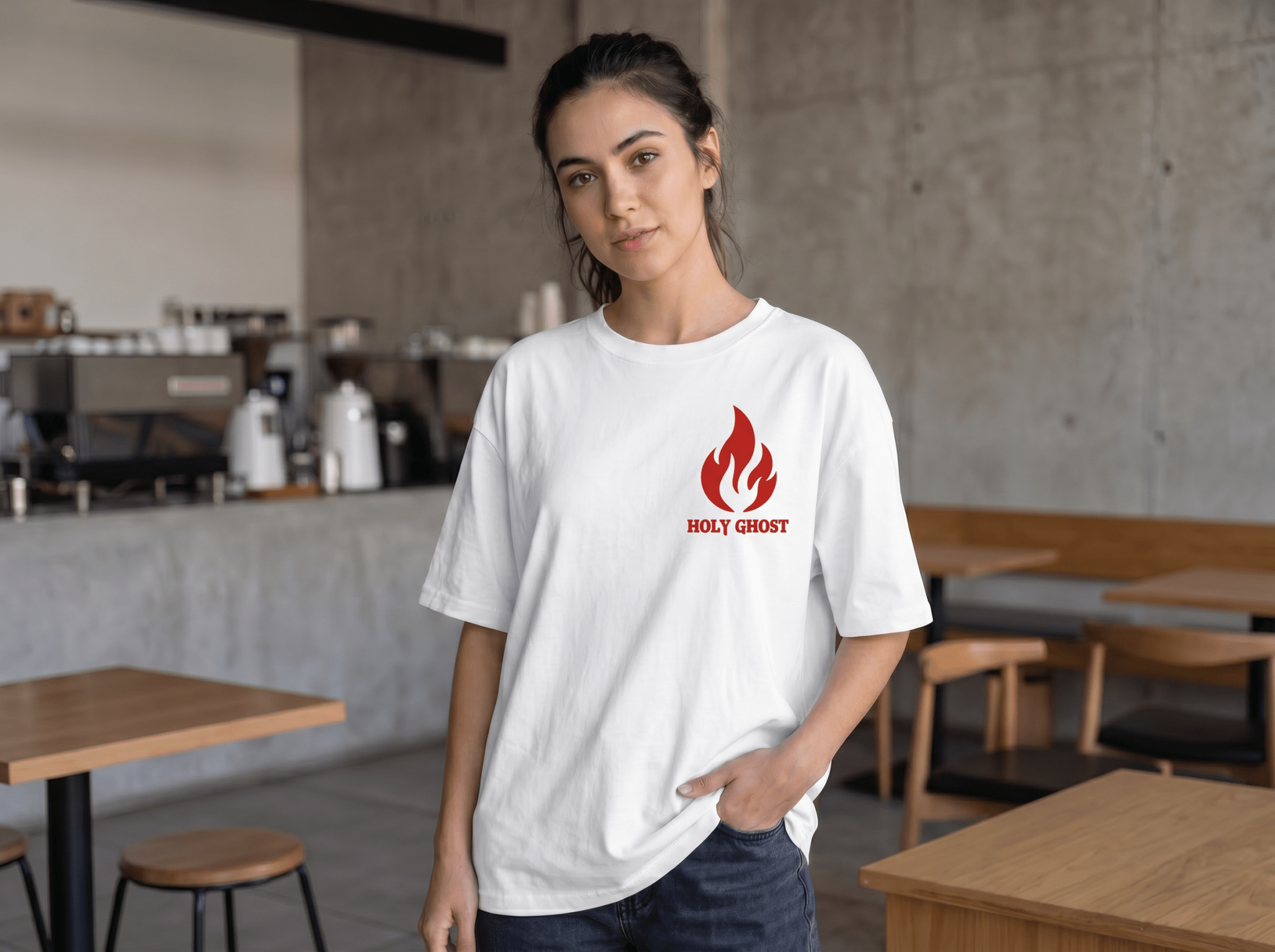Baptized By Fire Unisex T-Shirt - red print - Press N’ Pray Kingdom Wear