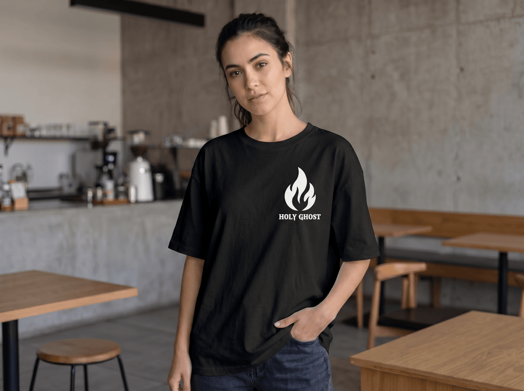 Baptized By Fire Unisex T-Shirt - white print - Press N’ Pray Kingdom Wear