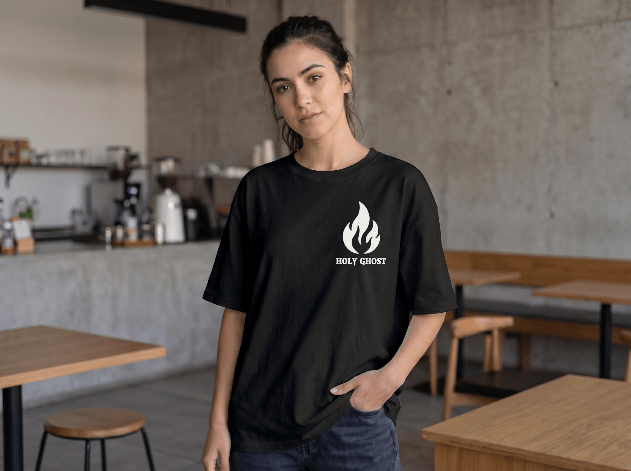 Baptized By Fire Unisex T-Shirt - white print - Press N’ Pray Kingdom Wear