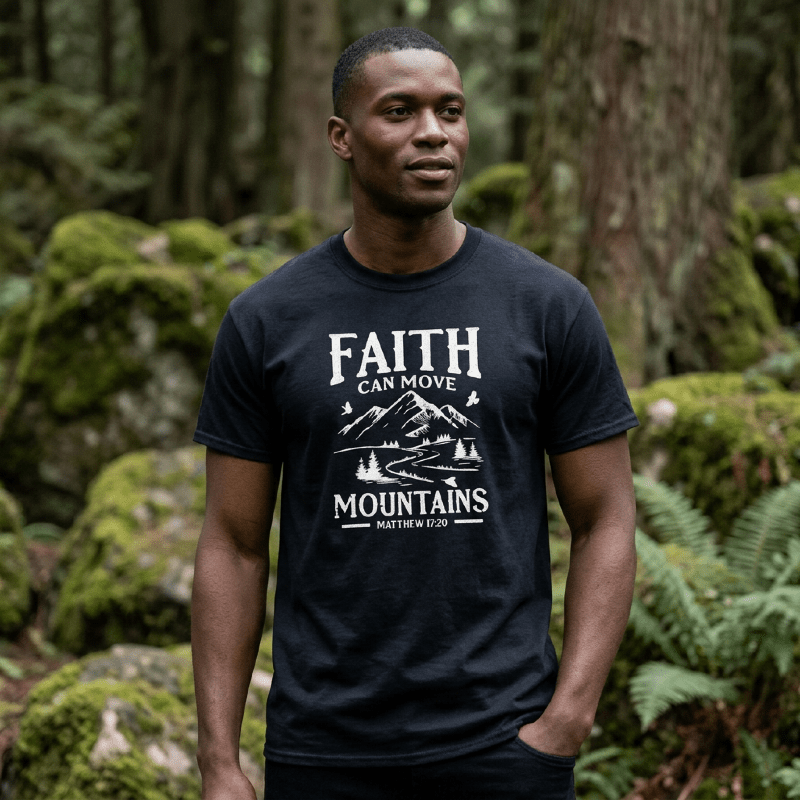 Faith Moves Mountains Unisex T-Shirt - Press N’ Pray Kingdom Wear