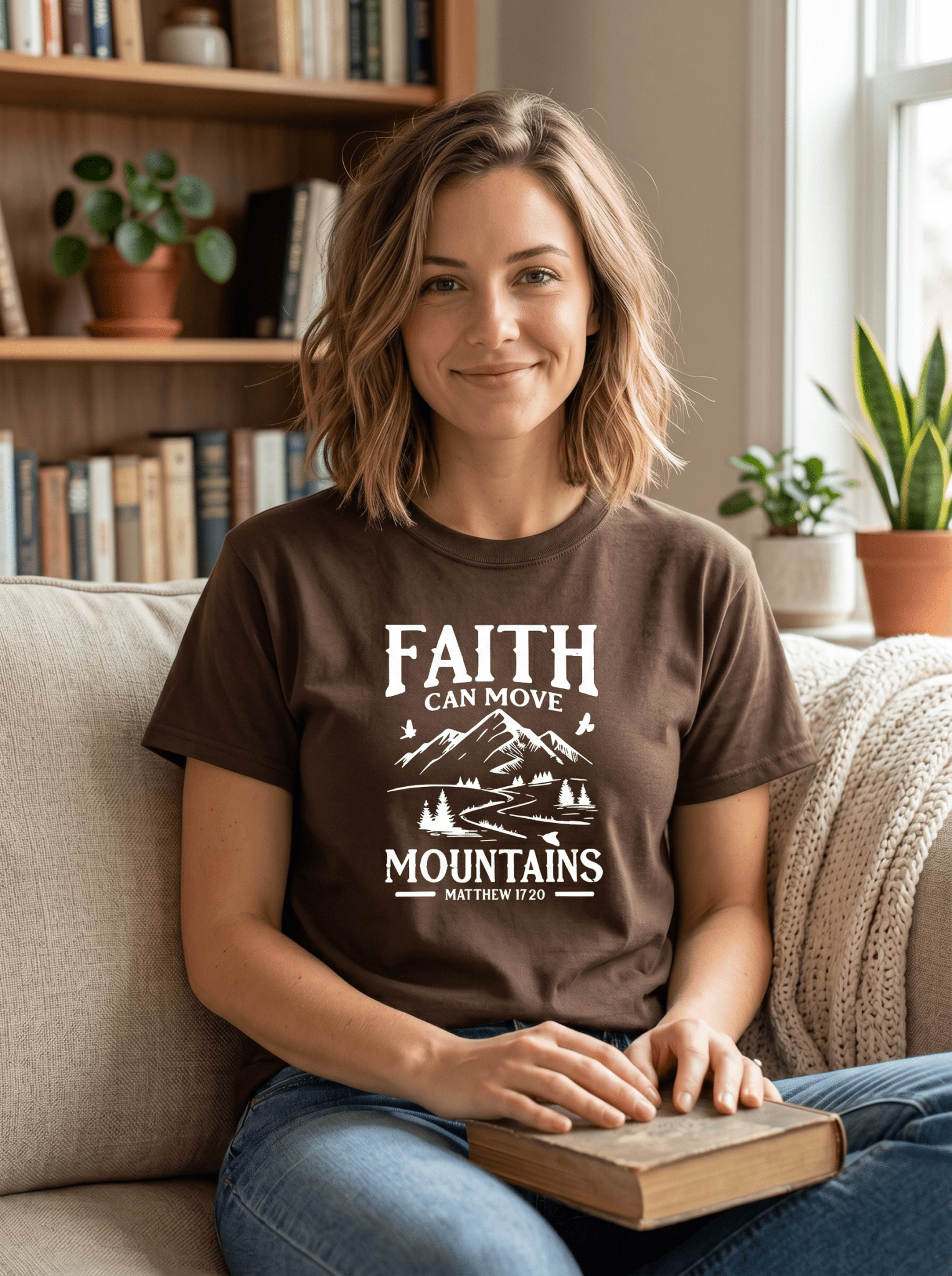 Faith Moves Mountains Unisex T-Shirt - Press N’ Pray Kingdom Wear