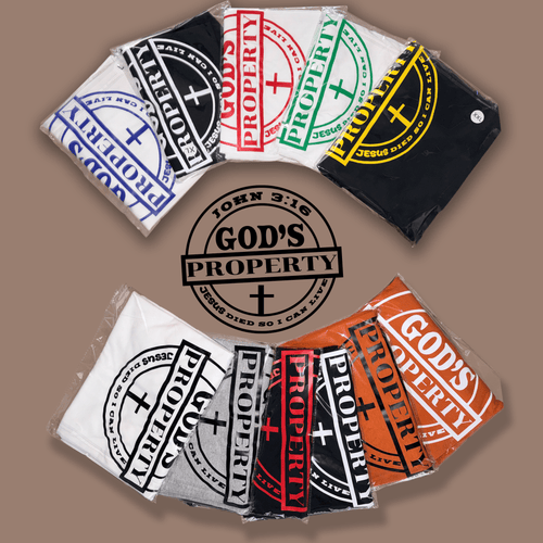 God's Property T-Shirt - surprise me! - Press N’ Pray Kingdom Wear