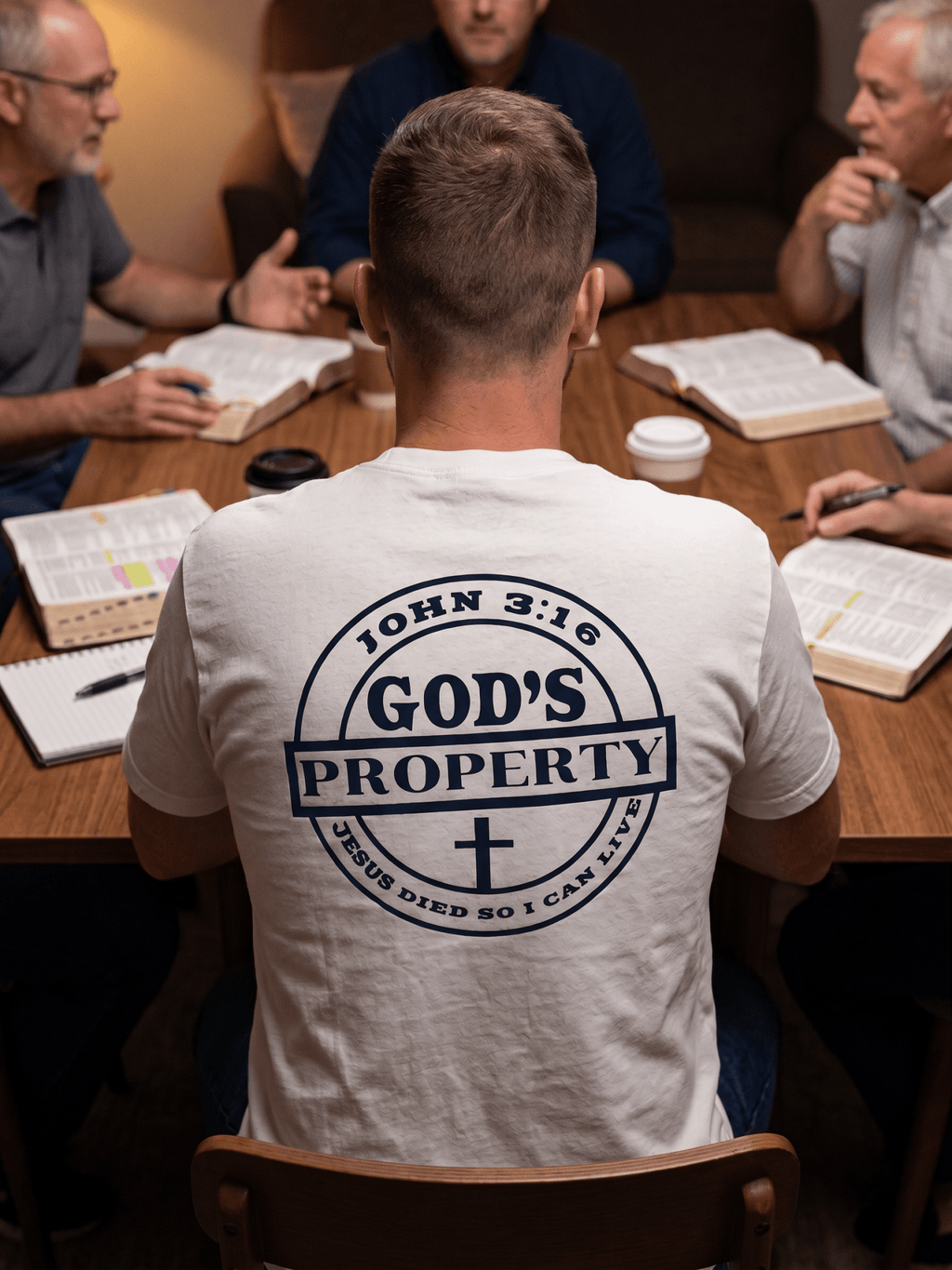 God's Property Unisex T-Shirt - black print - Press N’ Pray Kingdom Wear