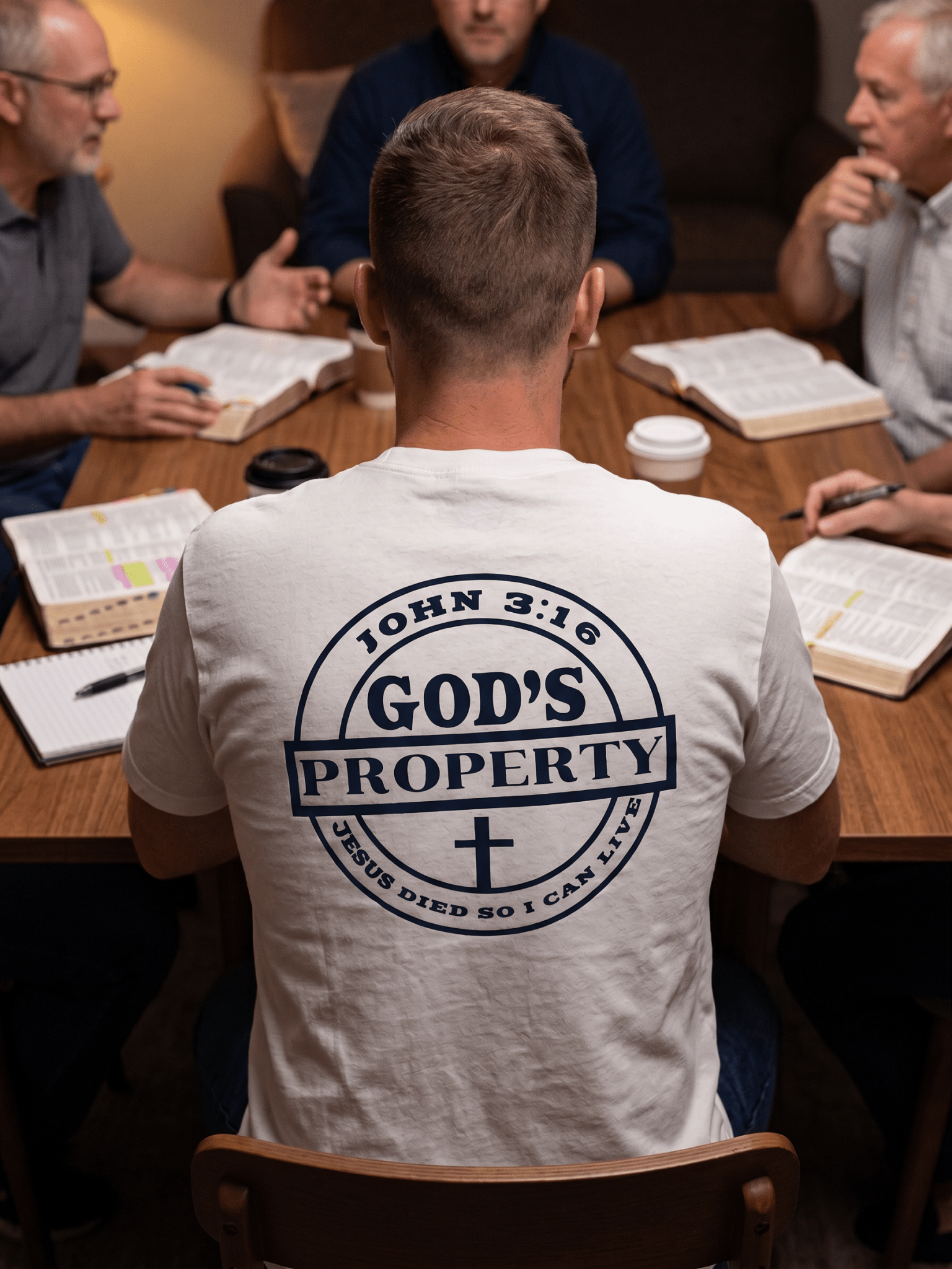 God's Property Unisex T-Shirt - black print - Press N’ Pray Kingdom Wear