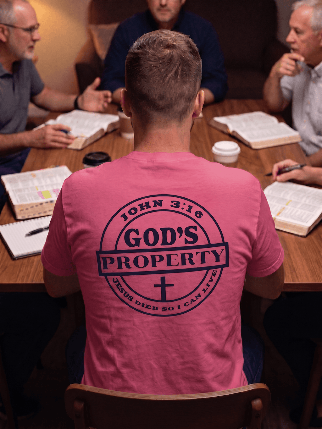 God's Property Unisex T-Shirt - black print - Press N’ Pray Kingdom Wear