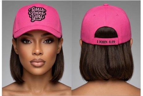 'Jesus Love You' Pink Embroidered Baseball Cap - Press N’ Pray Kingdom Wear