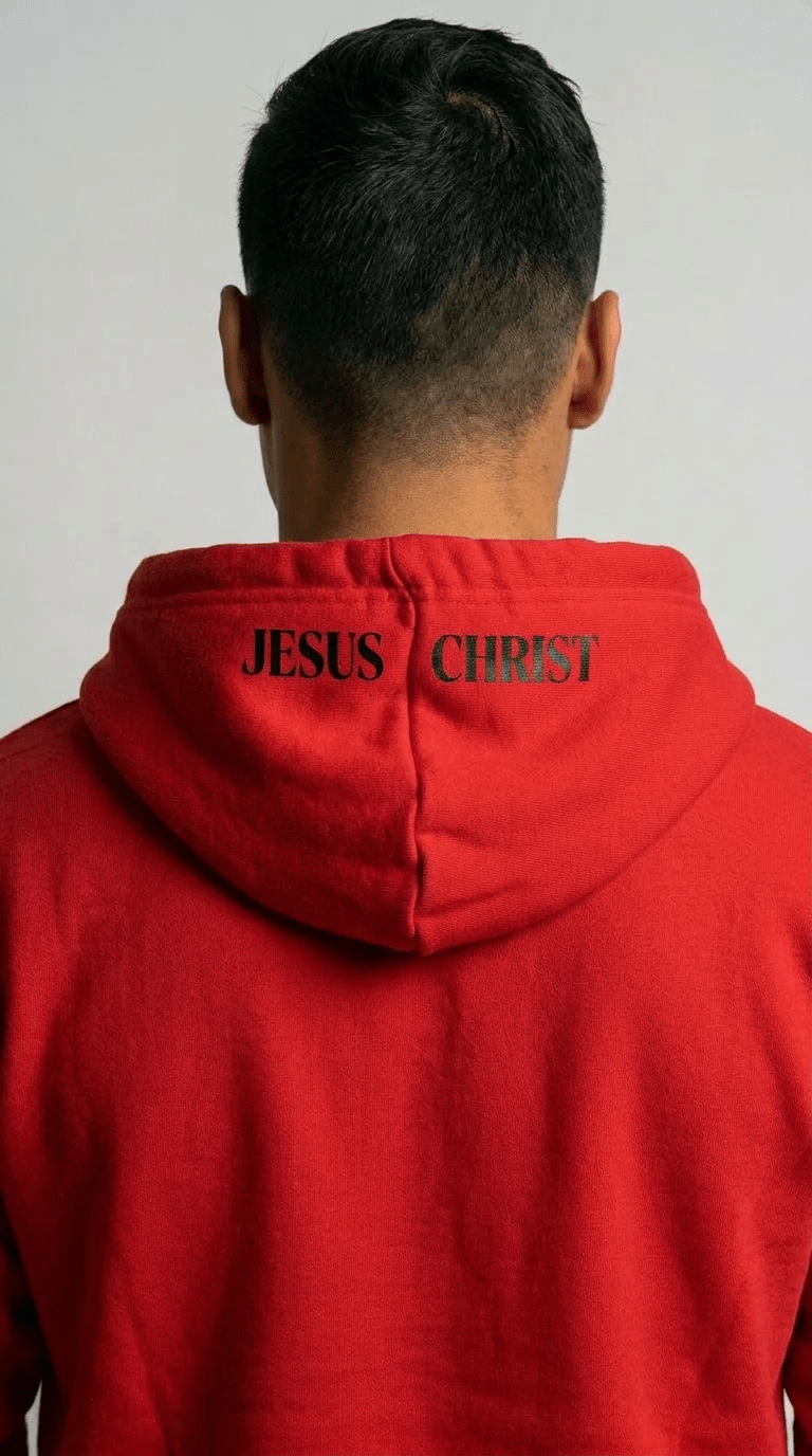 More Than A Conqueror Red Hoodie - Press N’ Pray Kingdom Wear