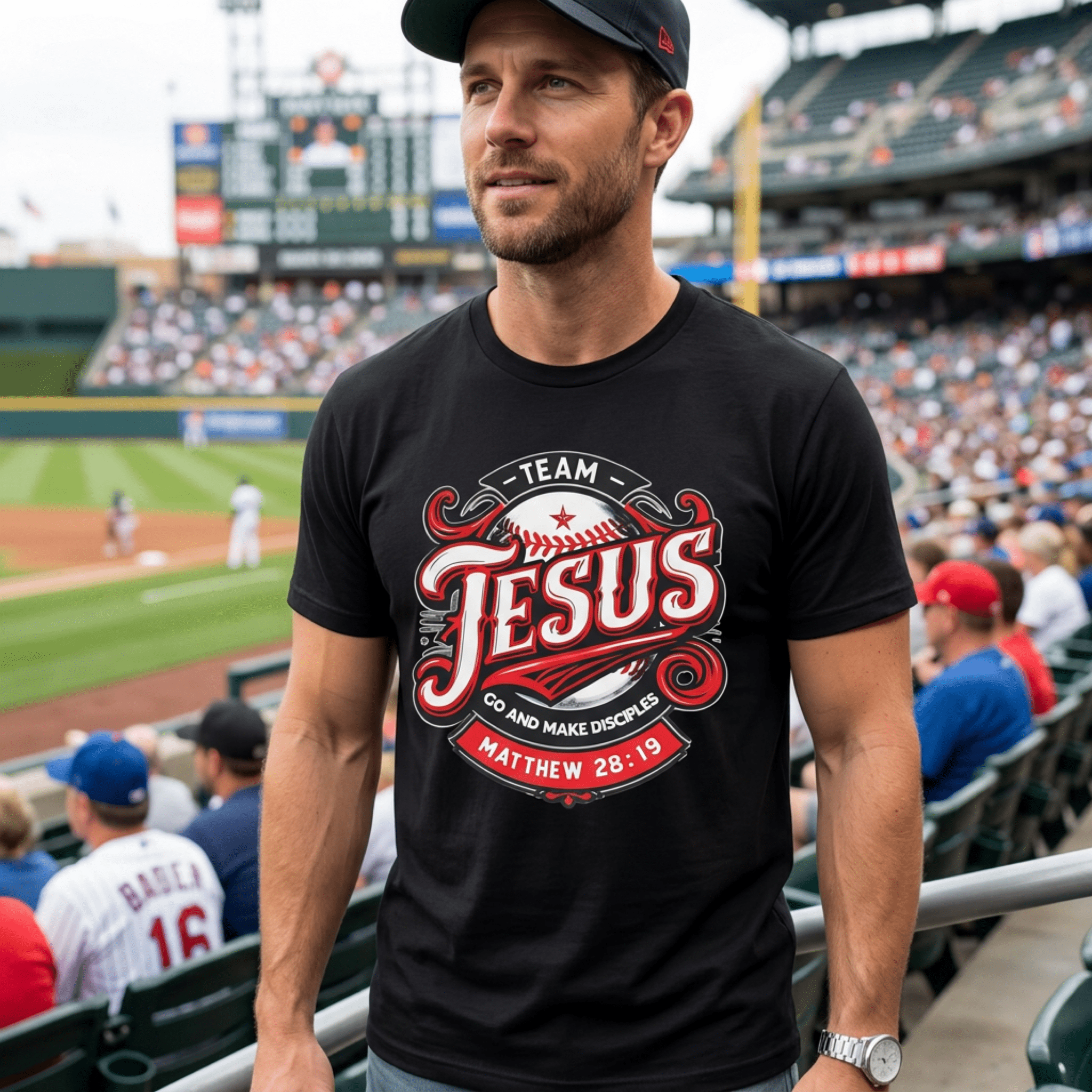 Team Jesus Baseball Unisex T-Shirt - Press N’ Pray Kingdom Wear