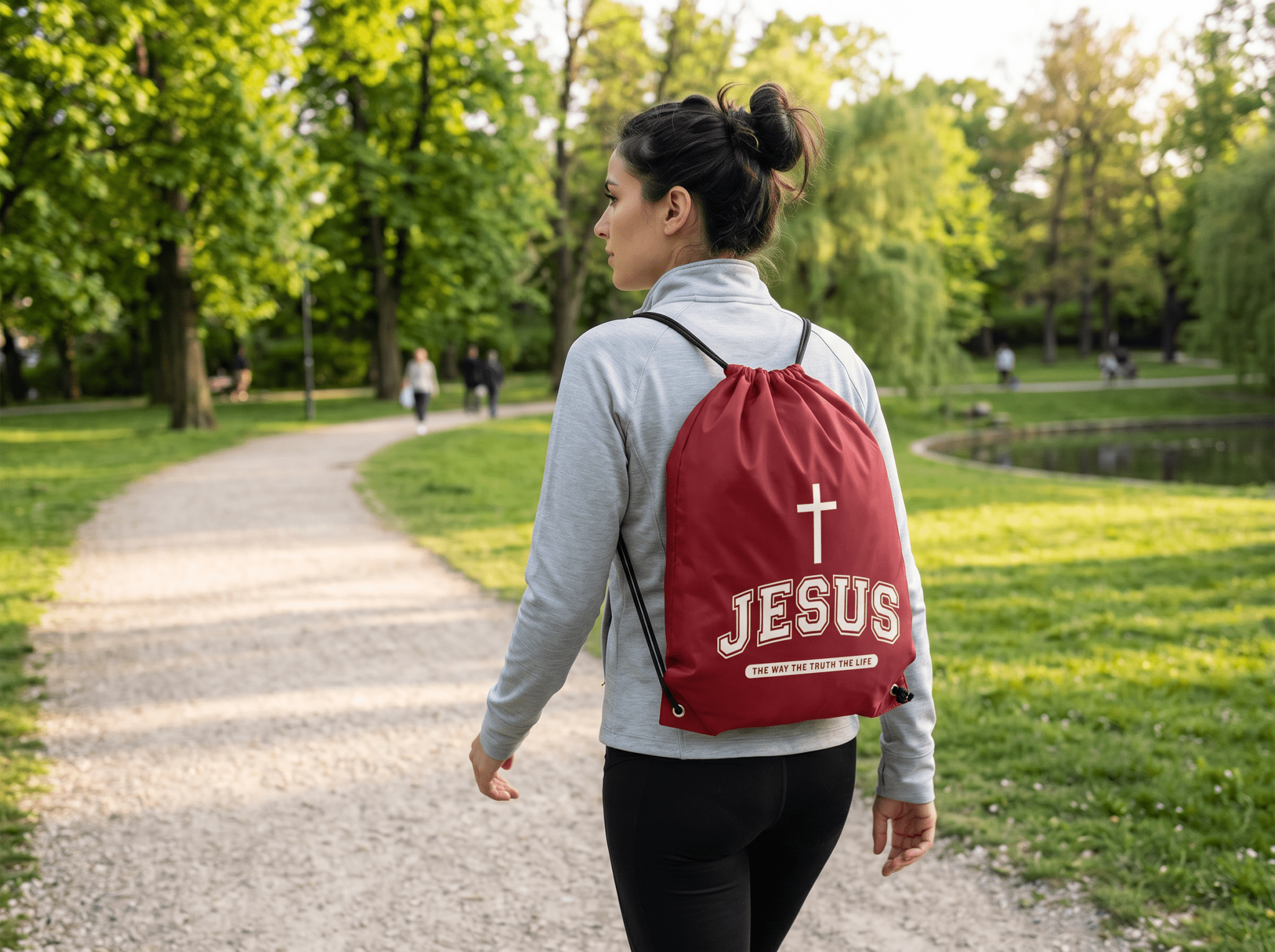 The Jesus Drawstring Bag - Press N’ Pray Kingdom Wear